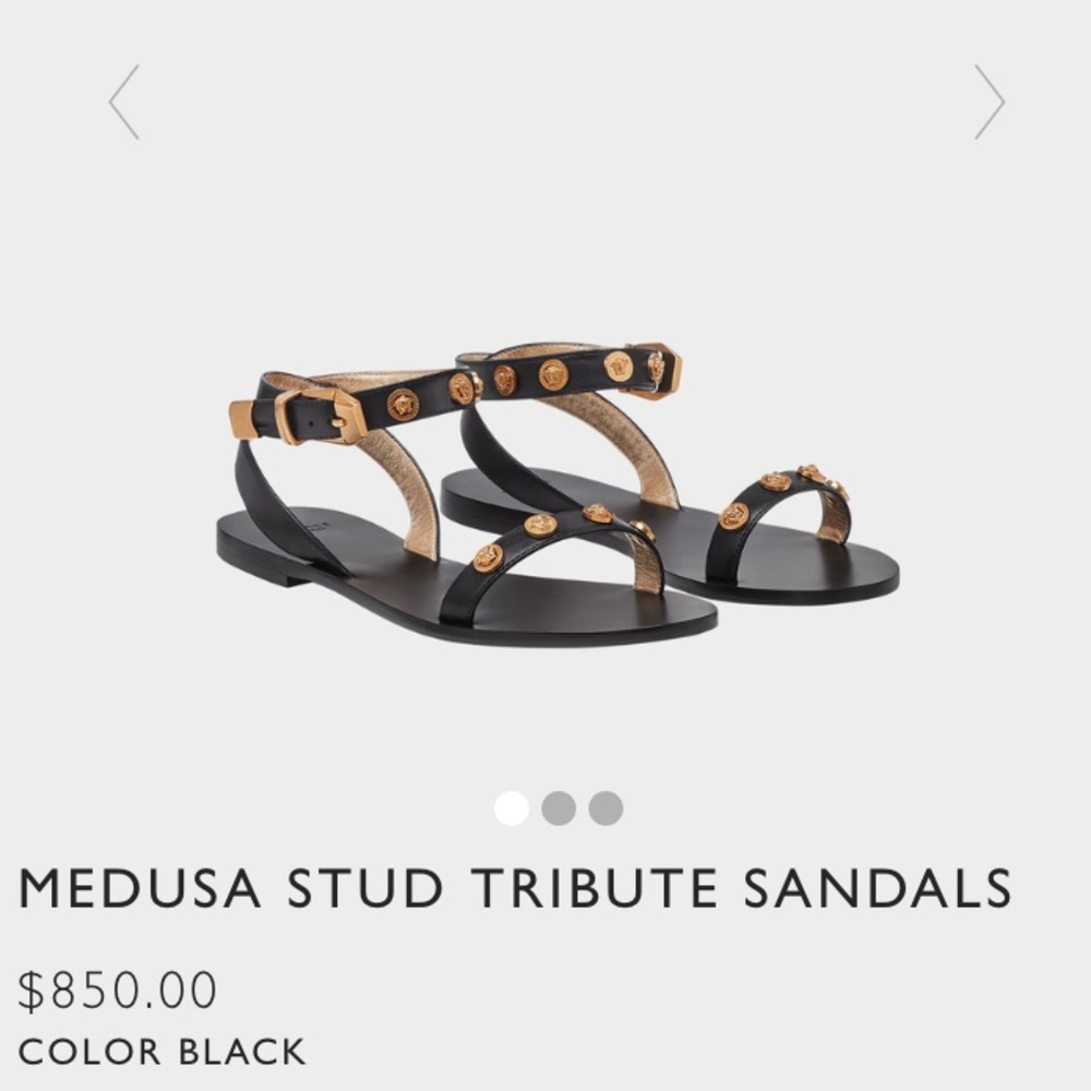 Versace Medusa Stud Tribute Leather Sandals